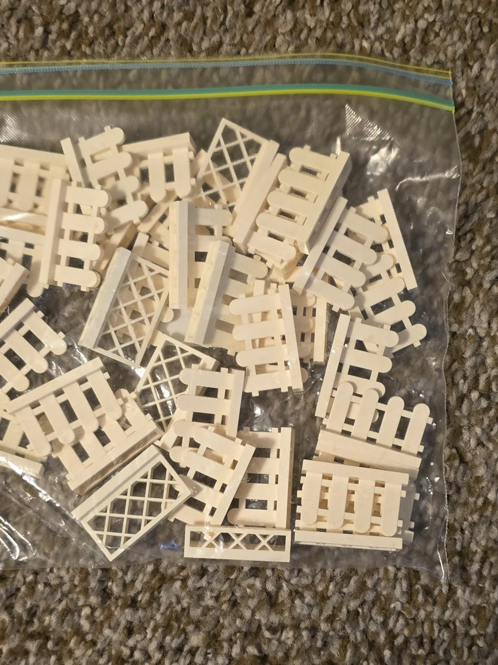 Lego White Fence and Gate Pieces Lot